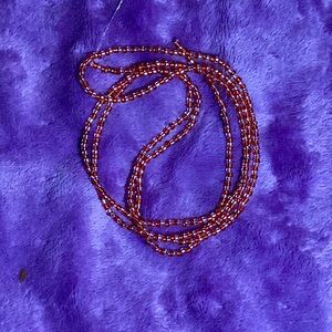 Waist beads available , this is a red and clear one . Durable and true to size.